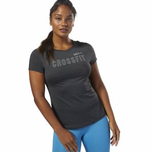 Reebok CrossFit ACTIVCHILL T Shirt Damen - DunkelGrau - DE 924-WSV